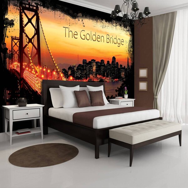 Foto tapeta - Golden Gate Bridge City Urban (152,5x104 cm)