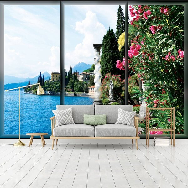 Foto tapeta - Jezero na selu (152,5x104 cm)