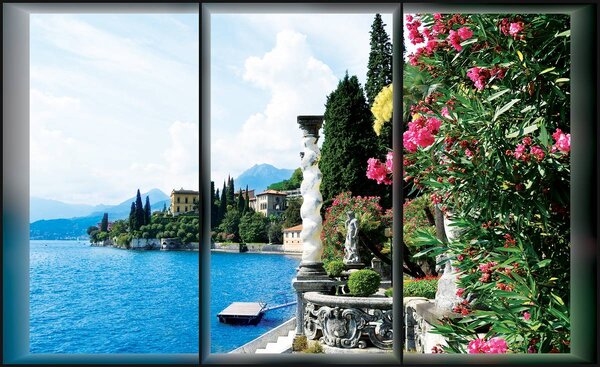 Foto tapeta - Jezero na selu (152,5x104 cm)