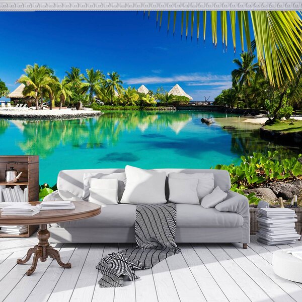 Foto tapeta - Havajske oceanske kuće (152,5x104 cm)