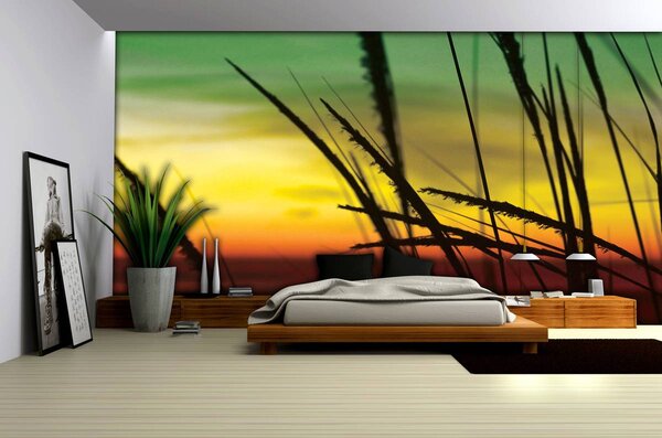 Foto tapeta - Trava na plaži (152,5x104 cm)