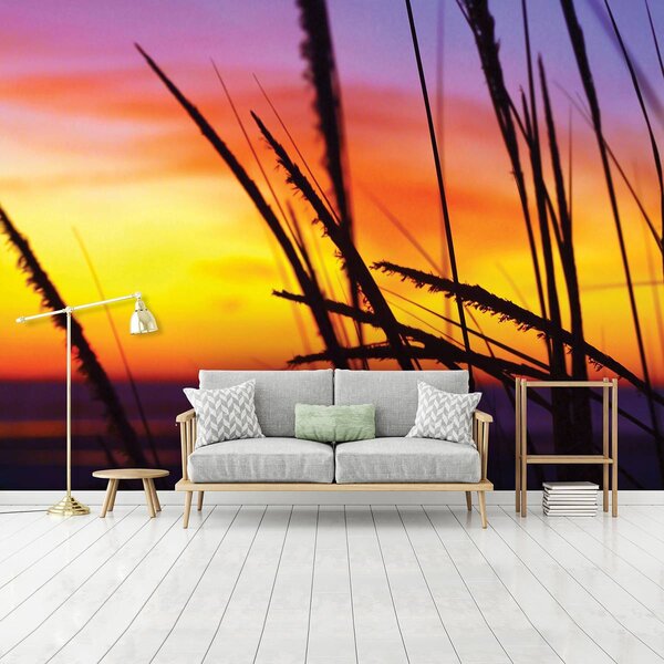 Foto tapeta - Trava na plaži (152,5x104 cm)