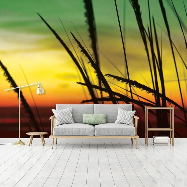 Foto tapeta - Trava na plaži (152,5x104 cm)