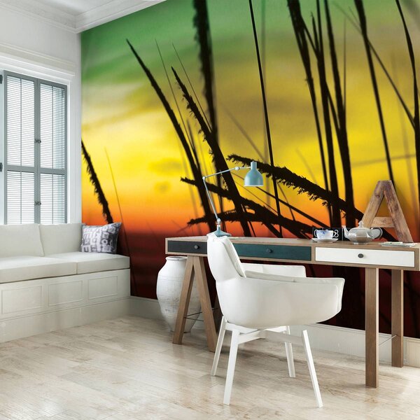 Foto tapeta - Trava na plaži (152,5x104 cm)