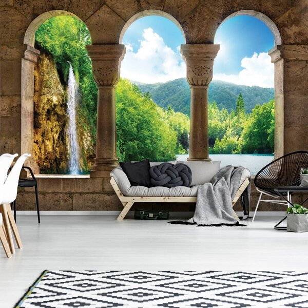 Foto tapeta - Pogled na stupove slapa (152,5x104 cm)