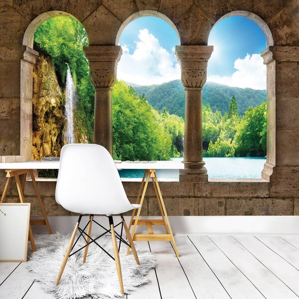 Foto tapeta - Pogled na stupove slapa (152,5x104 cm)