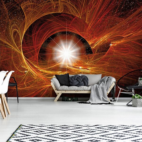 Foto tapeta - Zlatna apstraktna Supernova (152,5x104 cm)