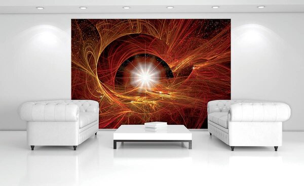 Foto tapeta - Zlatna apstraktna Supernova (152,5x104 cm)