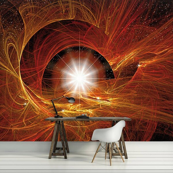 Foto tapeta - Zlatna apstraktna Supernova (152,5x104 cm)