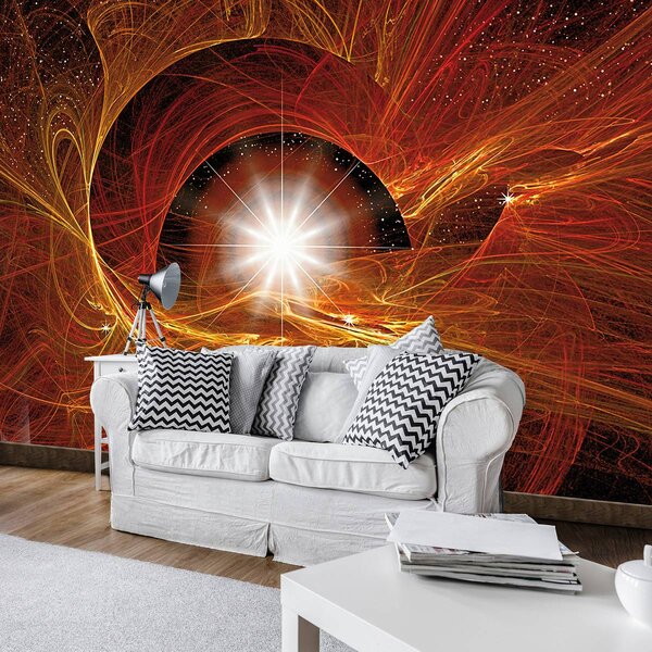 Foto tapeta - Zlatna apstraktna Supernova (152,5x104 cm)