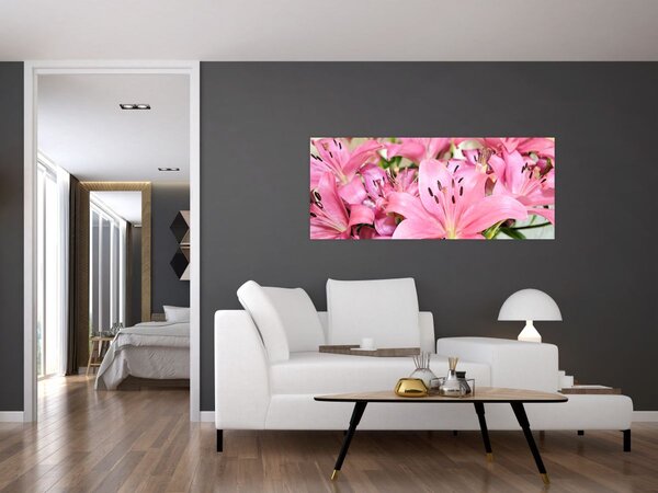Slika - Ružičasti ljiljani (120x50 cm)