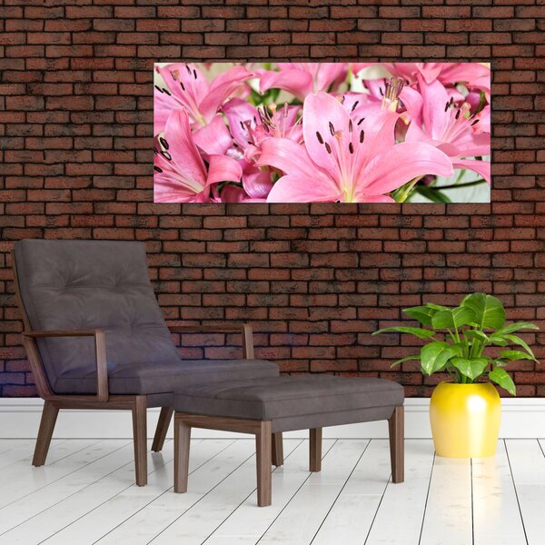 Slika - Ružičasti ljiljani (120x50 cm)