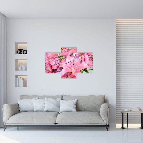Slika - Ružičasti ljiljani (90x60 cm)