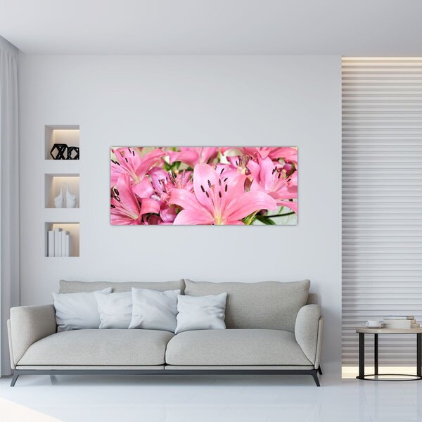 Slika - Ružičasti ljiljani (120x50 cm)