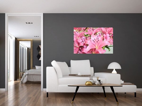 Slika - Ružičasti ljiljani (90x60 cm)