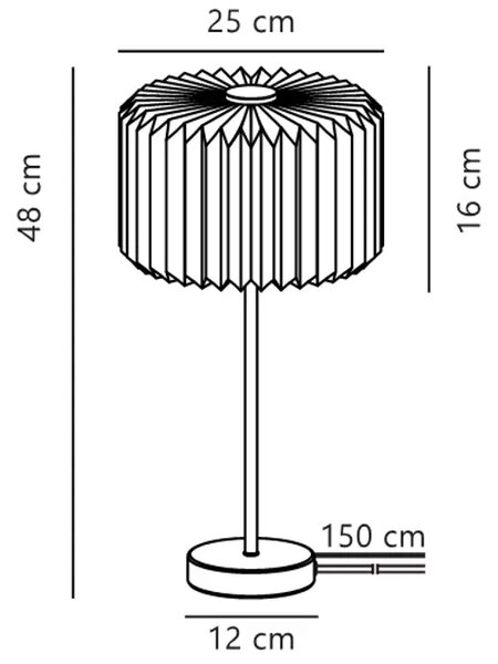 VIVIENNE STOLNA LAMPA CRNA E27/10W/IP20/220-240V 2612265003