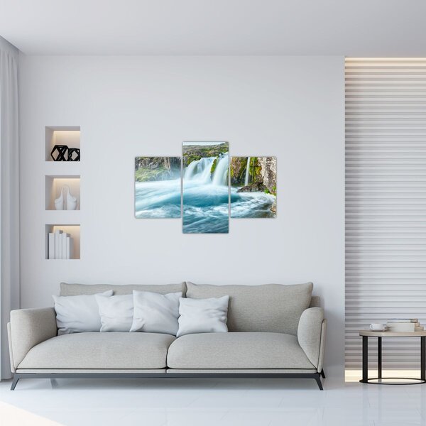 Slika - Stijene sa slapovima (90x60 cm)