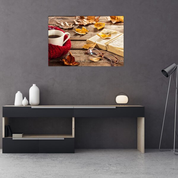 Slika - Jesenska šalica čaja (90x60 cm)