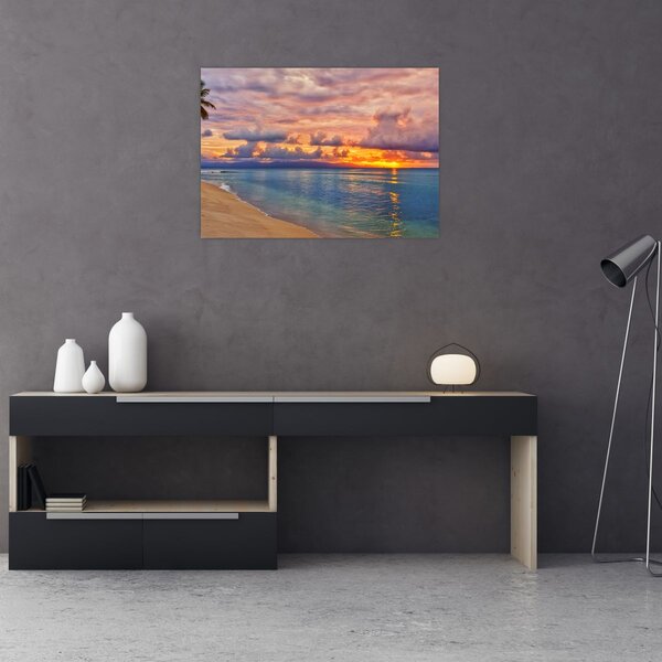 Slika - Zalazak sunca na plaži (70x50 cm)