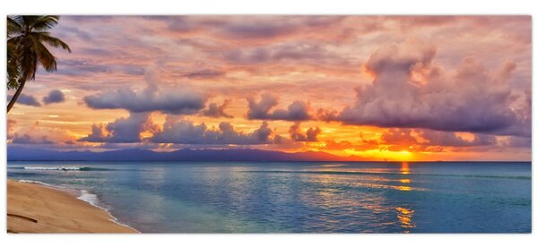 Slika - Zalazak sunca na plaži (120x50 cm)