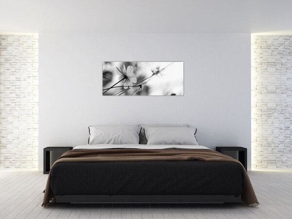 Slika - Crno-bijelo cvijeće (120x50 cm)