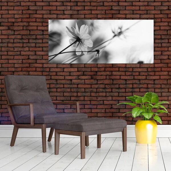 Slika - Crno-bijelo cvijeće (120x50 cm)