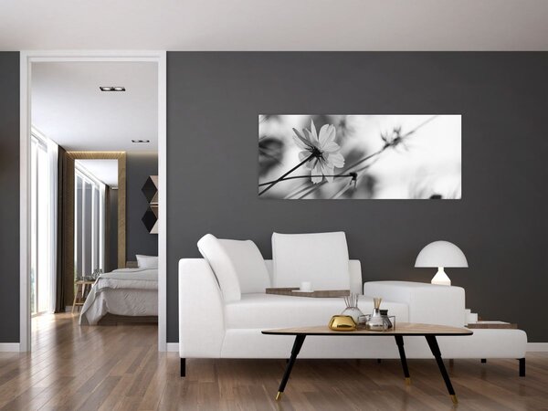 Slika - Crno-bijelo cvijeće (120x50 cm)