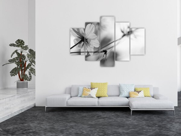 Slika - Crno-bijelo cvijeće (150x105 cm)