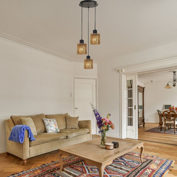 Lampa Viseća APP1820-3CPR NATURE BLACK