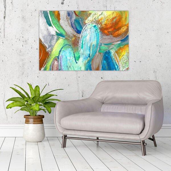 Slika - Apstrakcija boja (90x60 cm)