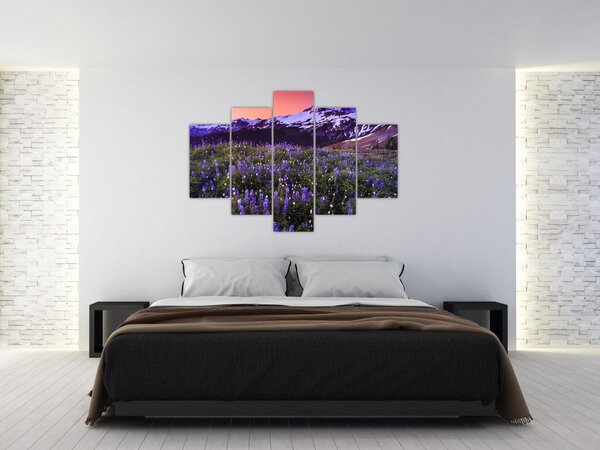 Slika - Vulkan i cvijeće (150x105 cm)