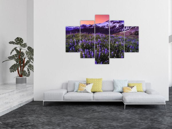 Slika - Vulkan i cvijeće (150x105 cm)
