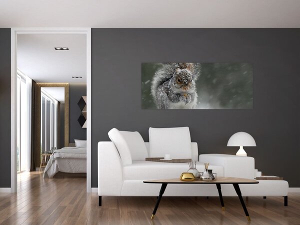 Slika - Vjeverica zimi (120x50 cm)