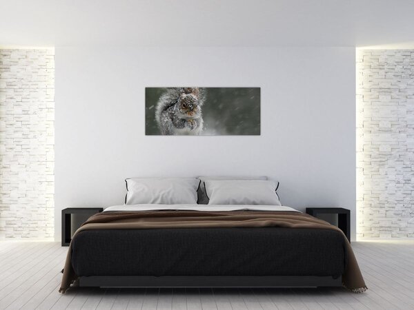 Slika - Vjeverica zimi (120x50 cm)