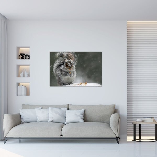 Slika - Vjeverica zimi (90x60 cm)