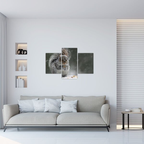 Slika - Vjeverica zimi (90x60 cm)