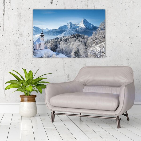 Slika - Snježni krajolik (90x60 cm)