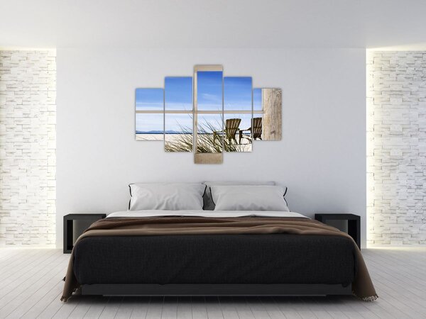Slika - Prozor s pogledom na plažu (150x105 cm)