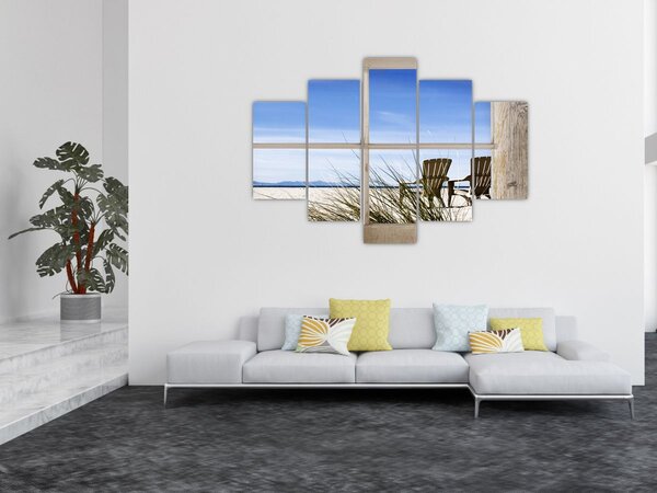 Slika - Prozor s pogledom na plažu (150x105 cm)