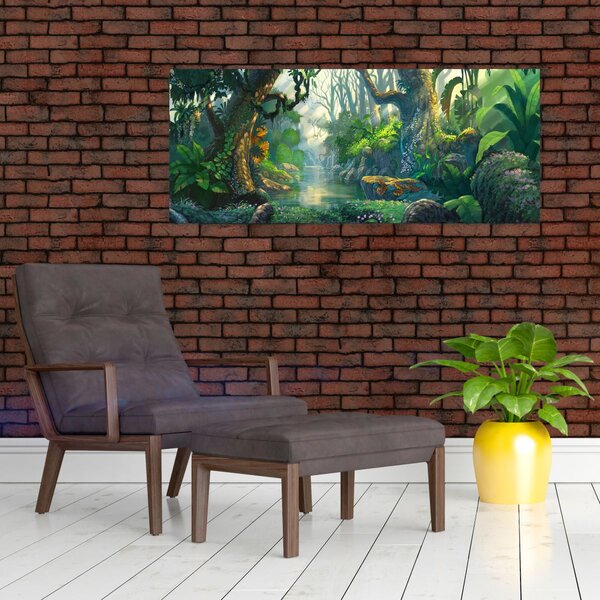 Slika - Ilustracija tropske šume (120x50 cm)