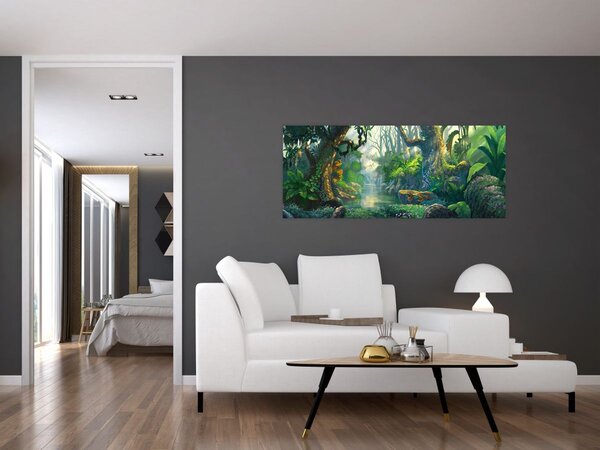 Slika - Ilustracija tropske šume (120x50 cm)