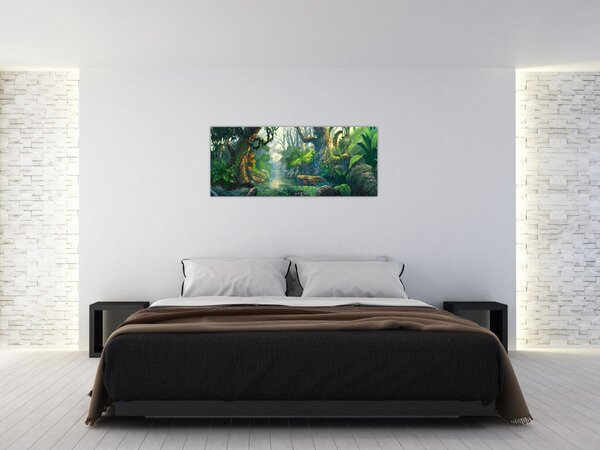 Slika - Ilustracija tropske šume (120x50 cm)