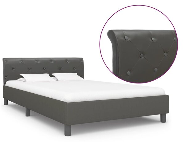VidaXL Okvir za krevet od umjetne kože sivi 140 x 200 cm