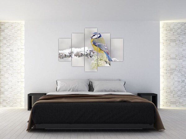 Slika - Plava sjenica u šumi (150x105 cm)