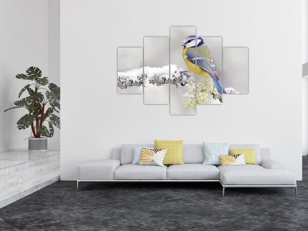 Slika - Plava sjenica u šumi (150x105 cm)