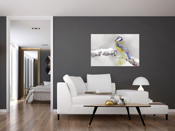 Slika - Plava sjenica u šumi (90x60 cm)