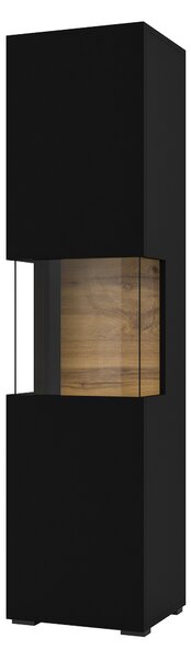 Zondo.hr Vitrina Avernic tip 05 (onyx crna + hrast wotan). Akcija -15%. 1042061
