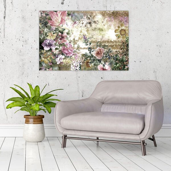 Slika - Dizajnersko cvijeće (90x60 cm)