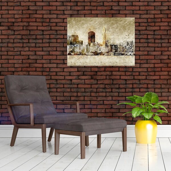 Slika - Umjetnički izveden grad (70x50 cm)
