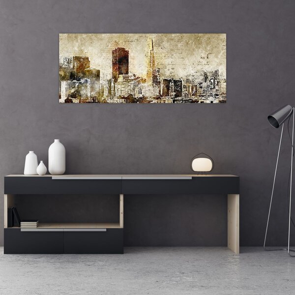 Slika - Umjetnički izveden grad (120x50 cm)